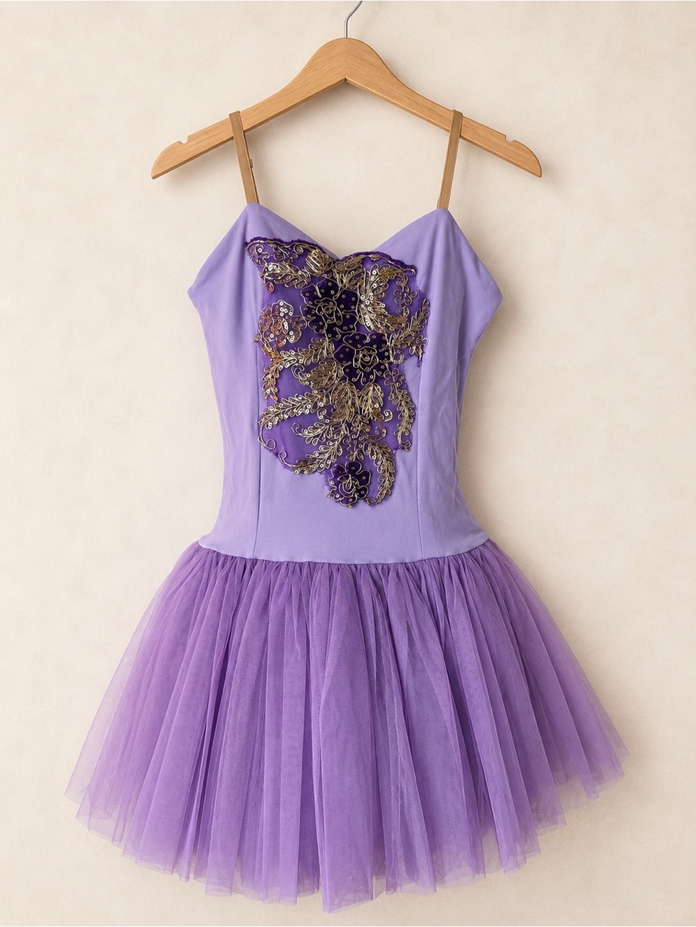 Tutu Gallery Lavender, Purple, and Metallic Ballet Tutu Costume w/ floral detail